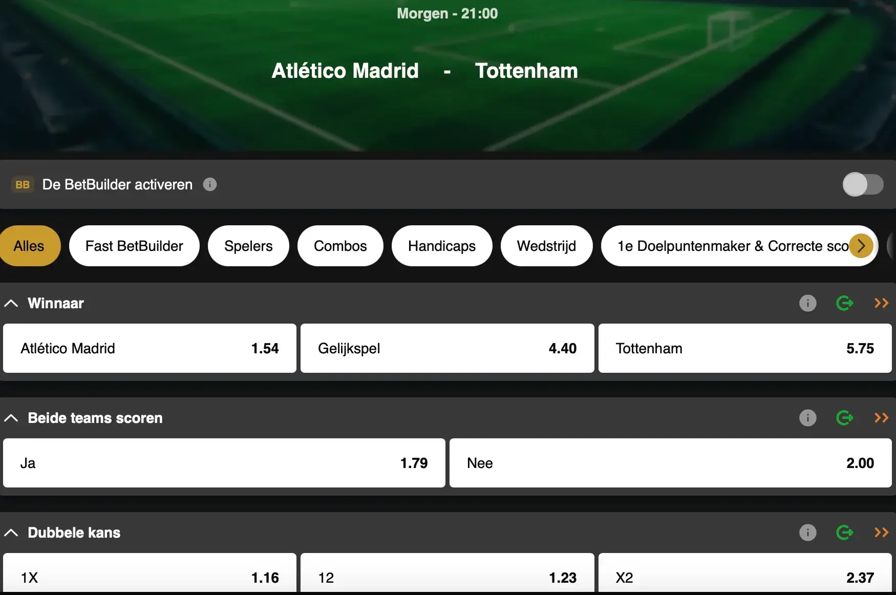 Champions League: Bevestigt Atlético Madrid zijn succes tegen Brugge nu tegen Tottenham, slecht geklasseerd in de Premier League?