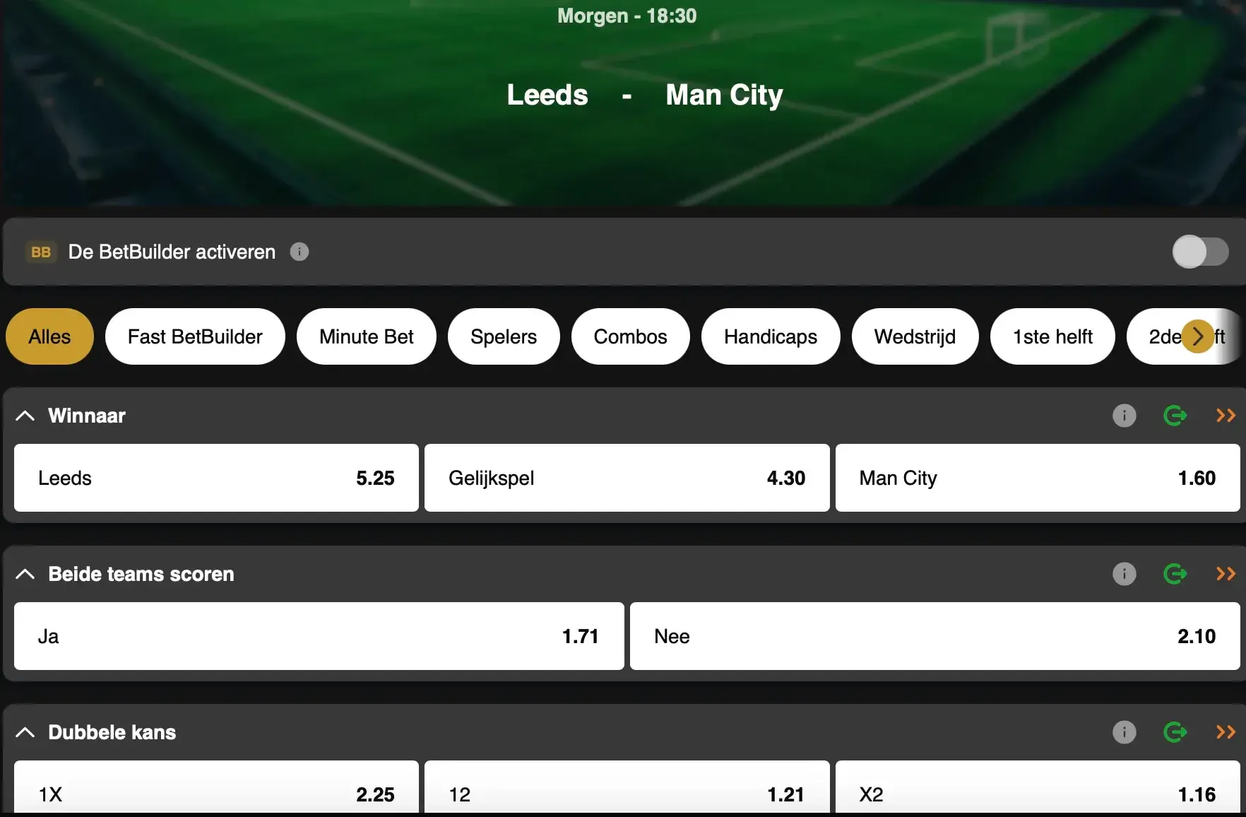 Beleef de titelstrijd in de Premier League op GoldenVegas Sport, met Leeds-Manchester City als sleutelduel dat de strijd om het kampioenschap volledig kan doen kantelen.
