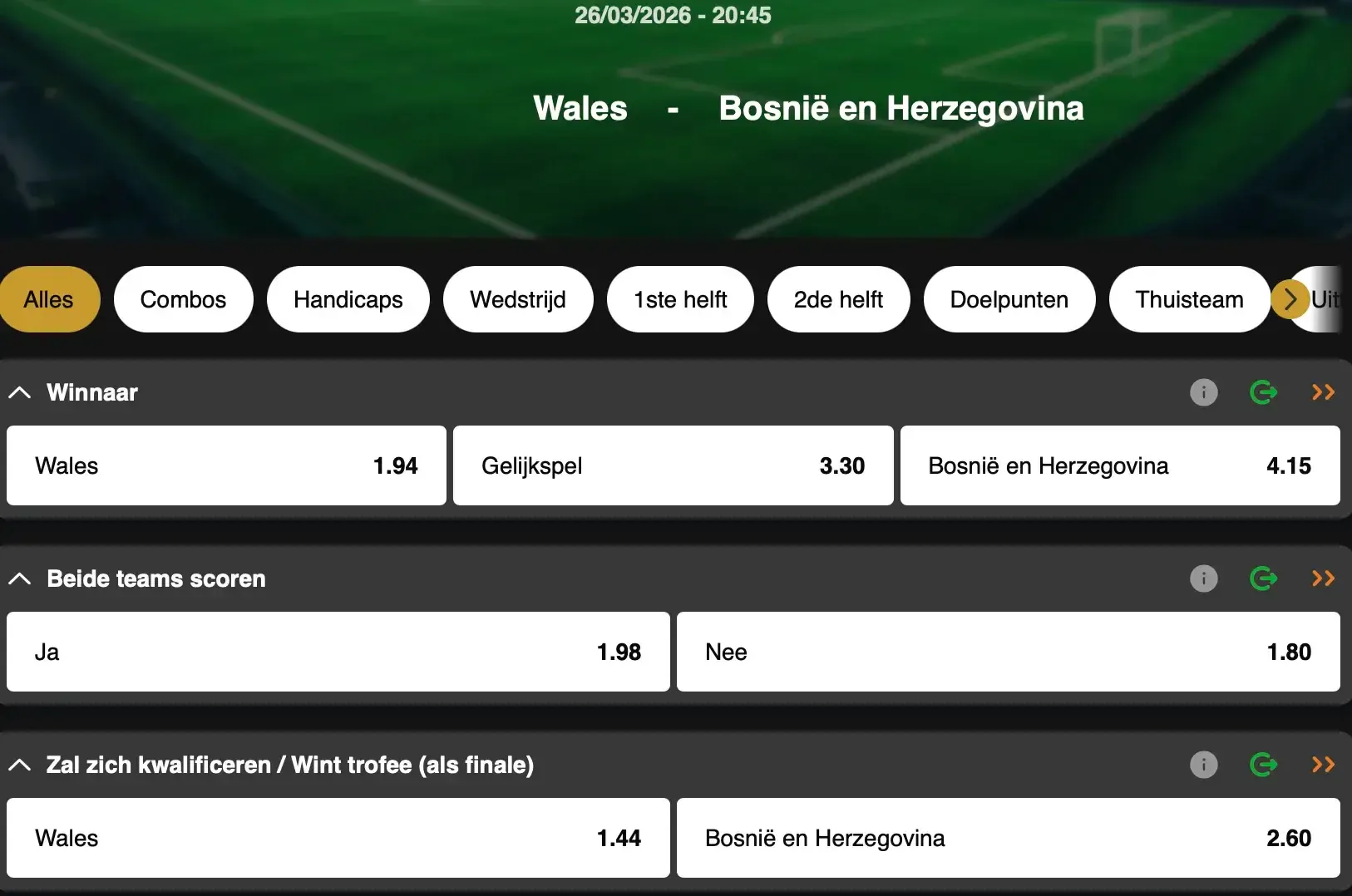 WK 2026: Wie wint de andere halve finale van de play-offs: Wales of Bosnië-Herzegovina?