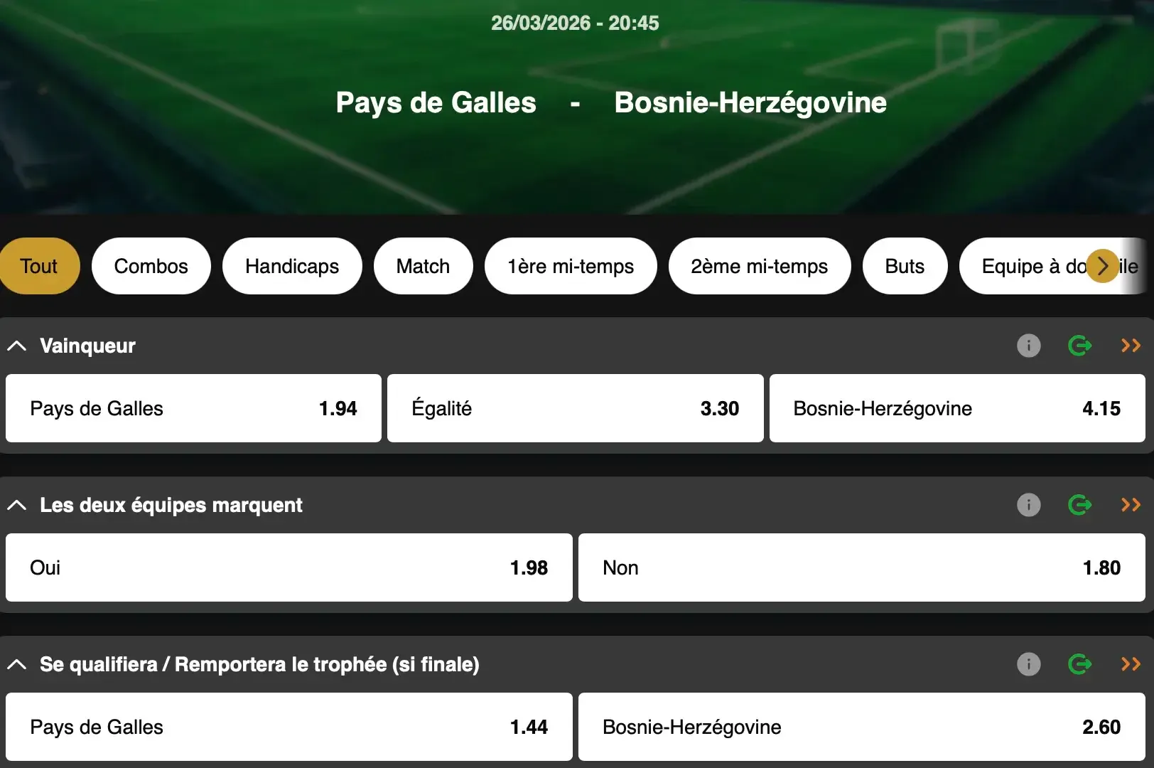 Coupe du Monde 2026 : Dans l'autre demi-finale des barrages, qui s'imposera entre le Pays de Galles et la Bosnie Herzégovine ? 