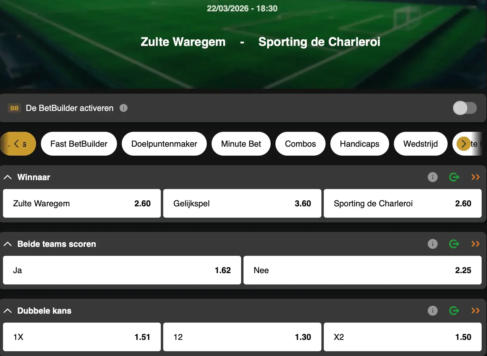 Jupiler Pro League: verzekert Zulte-Waregem zijn behoud tegen Charleroi? Een wedstrijd om zeker te volgen op GoldenVegas Sport.