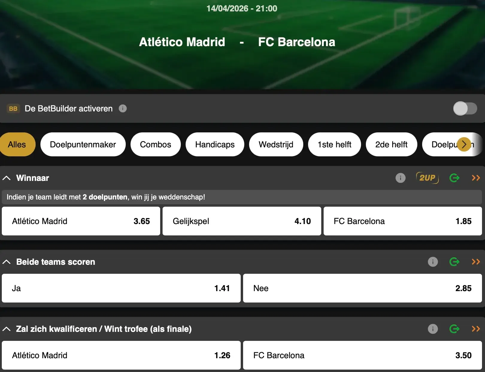FC Barcelona: lukt de remontada en haalt het twee doelpunten achterstand op tegen Atlético Madrid in de Champions League kwartfinales?