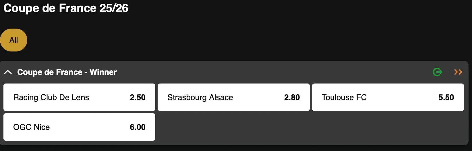 Coupe de France: will it be Lens, Strasbourg, Nice or Toulouse who lifts the trophy? A competition to follow closely on GoldenVegas Sport.