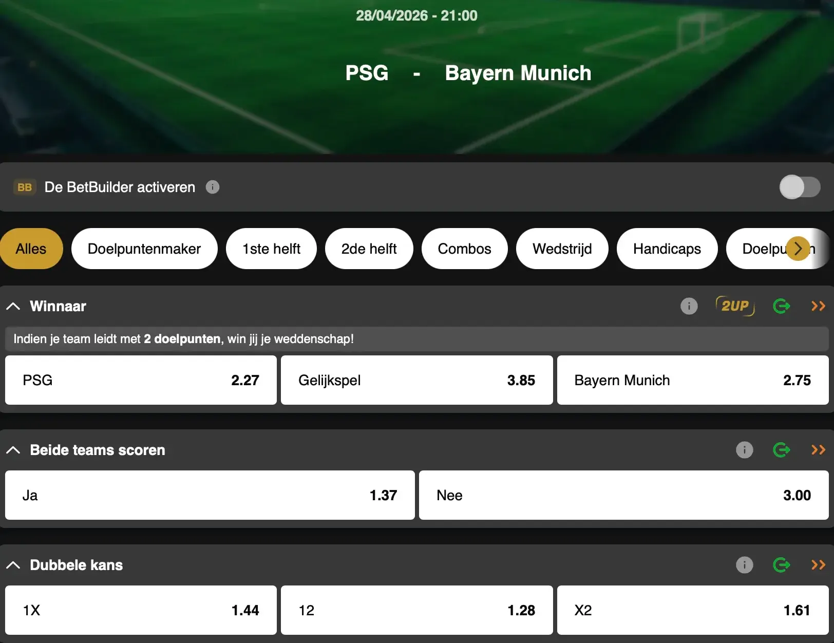 Champions League 2026: PSG en Bayern München staan tegenover elkaar in een finale voor de finale — te volgen op GoldenVegas Sport.