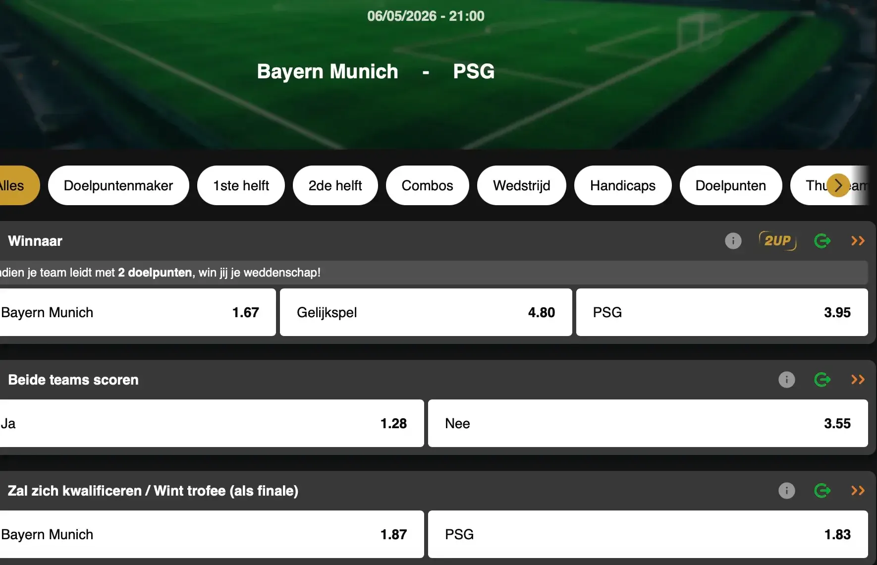 Belgische trainer Champions League finale: kan Vincent Kompany 33 jaar na Goethals hetzelfde kunstje flikken? Volg de terugwedstrijd halve finale CL live op GoldenVegas Sport.