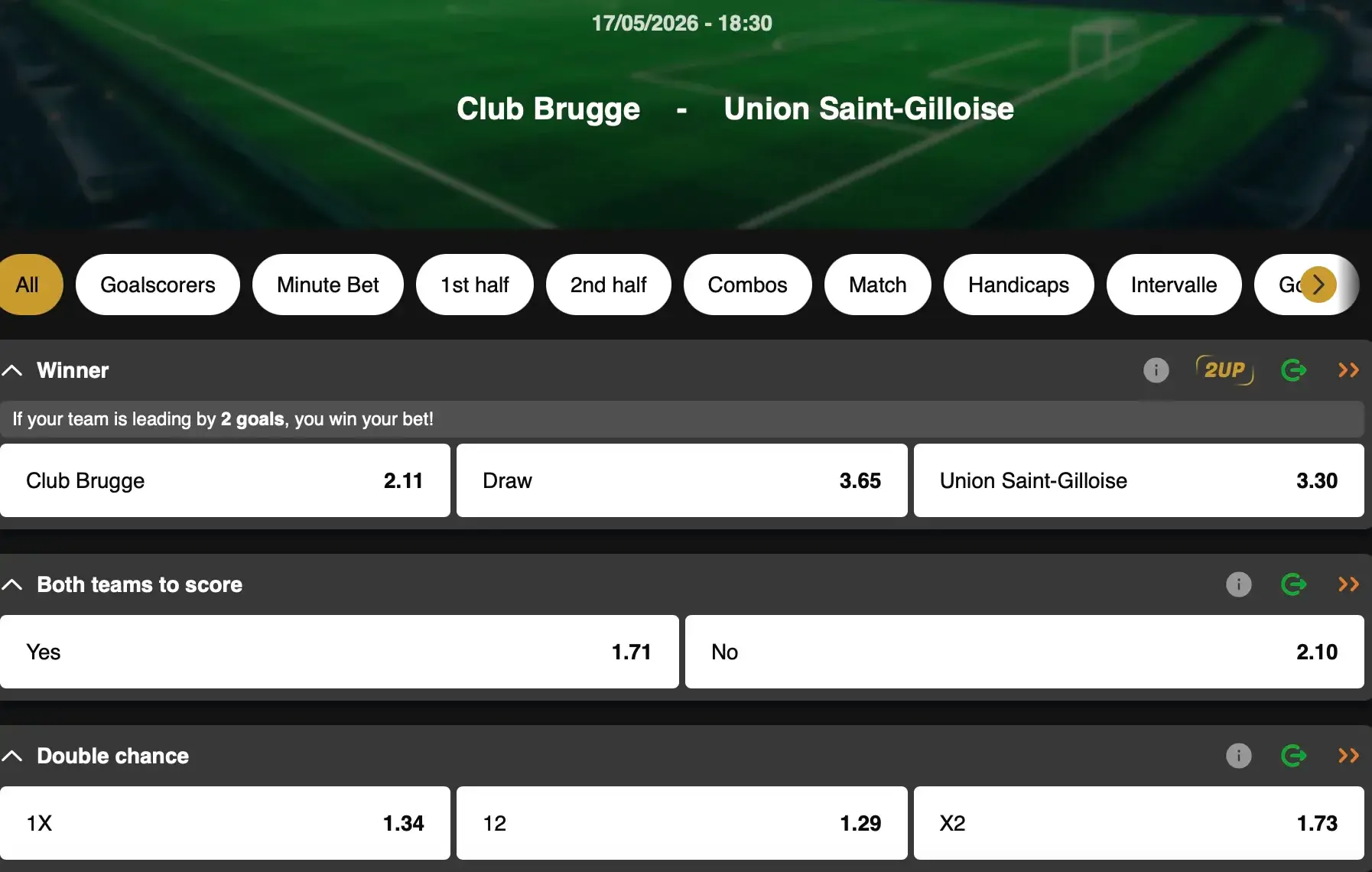 Jupiler Pro League title battle this Sunday: Club Brugge host Union SG in a crucial match for the title. One point separates the top teams — don't miss this championship-defining game in the Belgium football play-offs.