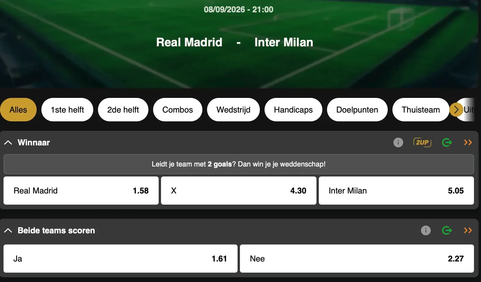Champions League: wie pakt de topper van deze eerste speeldag tussen Real Madrid en Inter?