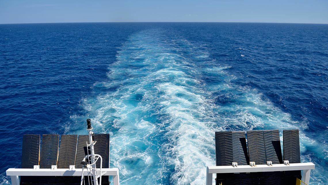Ship at sea