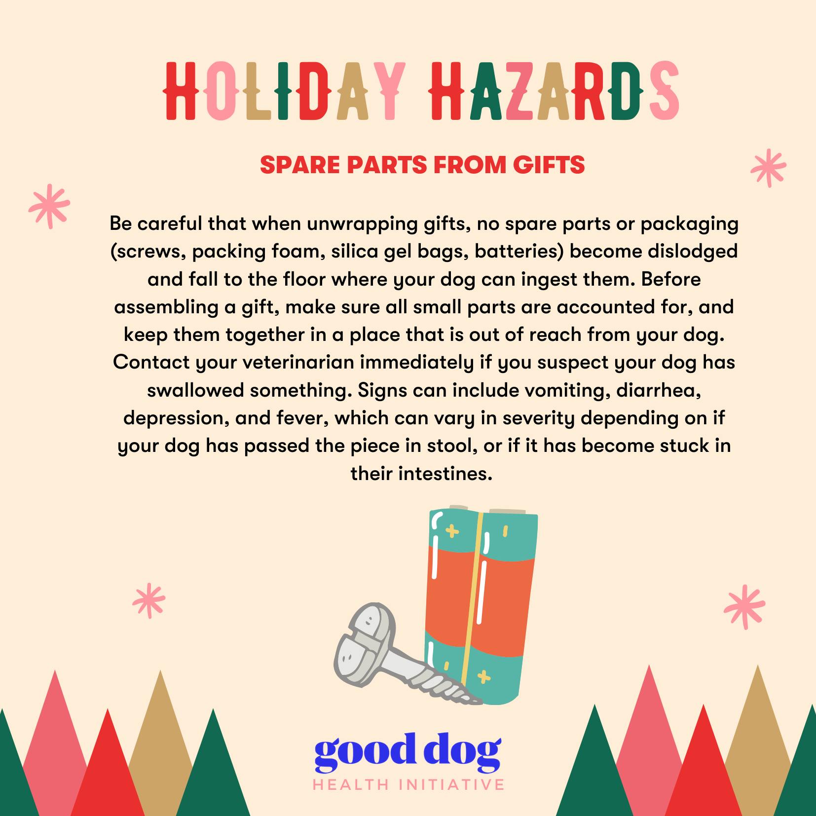Holiday Hazards: Spare parts from gifts