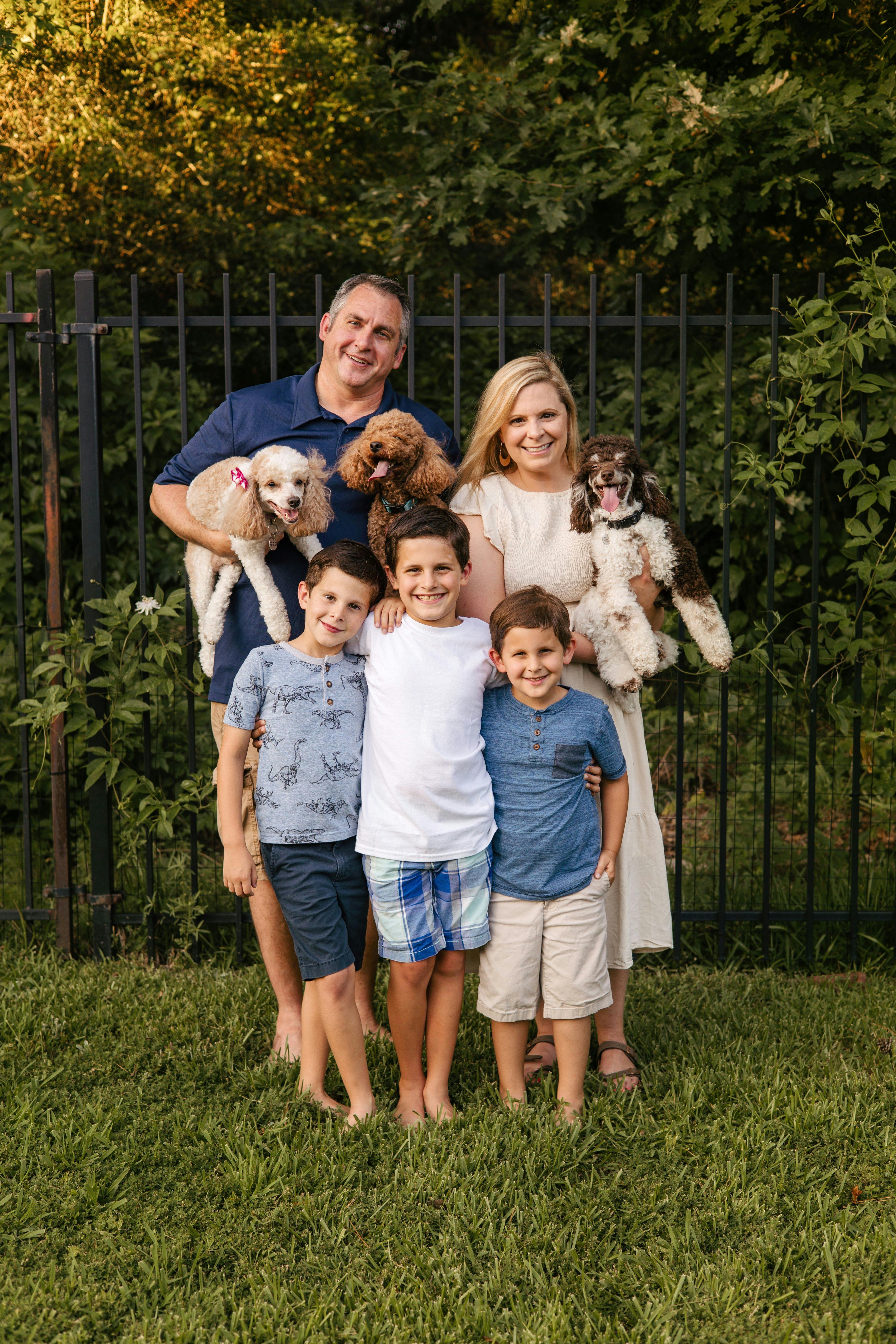 Raising pups is a team effort for the Klaus family.