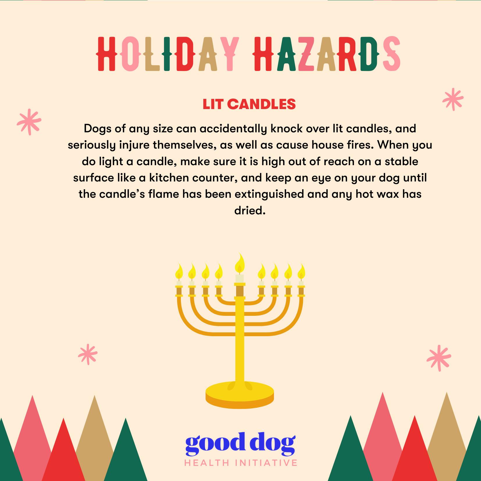Holiday Hazards: Lit candles