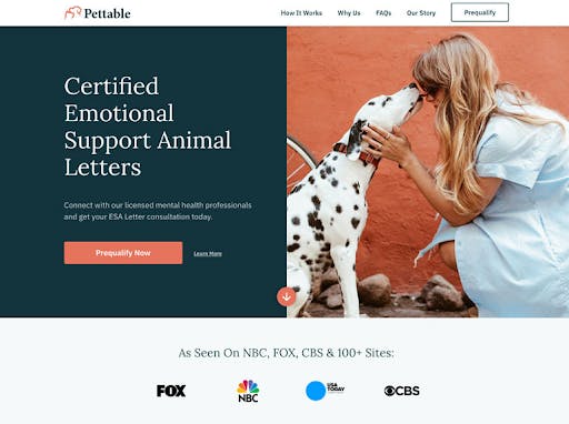Pettable certified emotional support letters