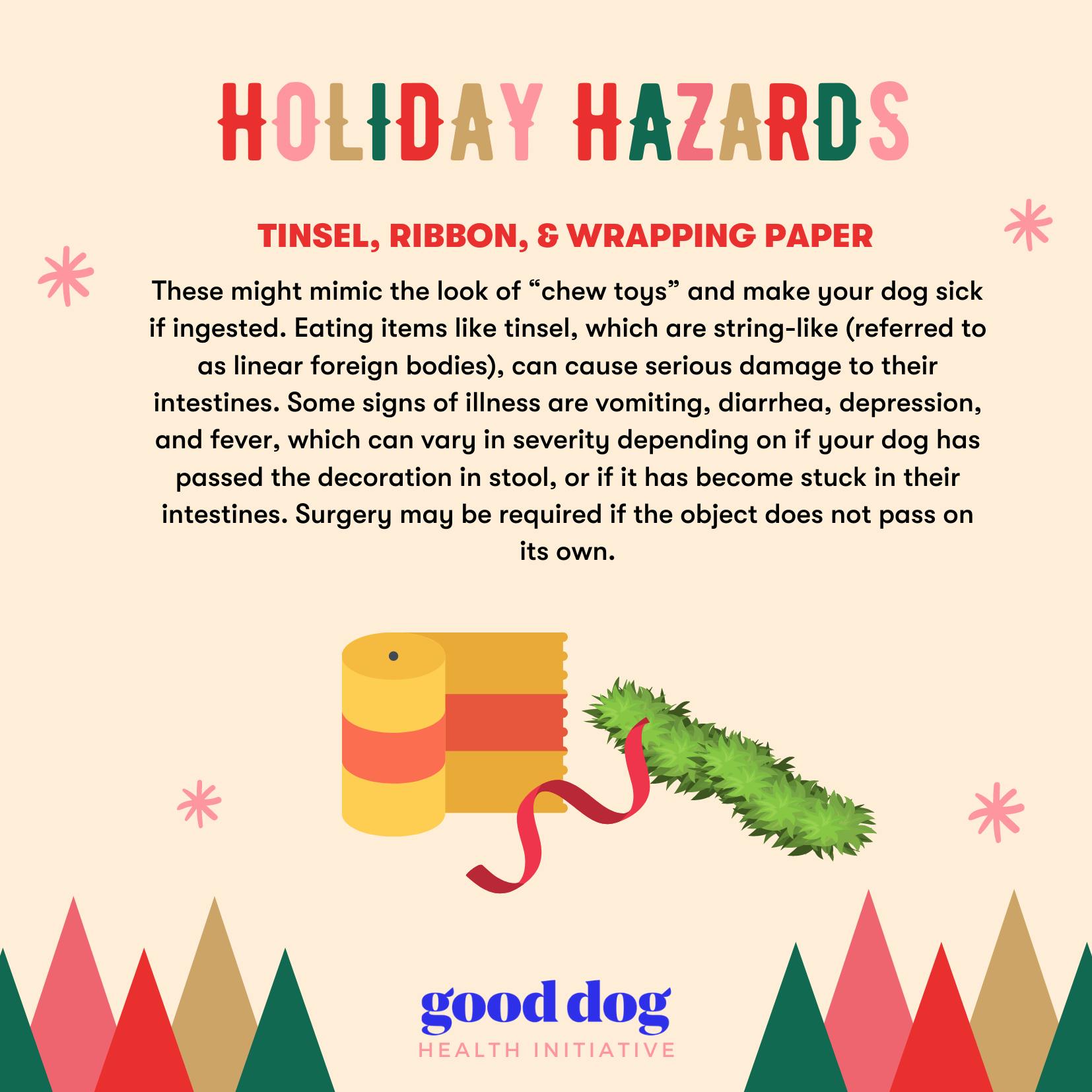 Holiday Hazards: Tinsel, ribbon, and wrapping paper