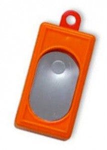 Mr marker pet training tool, orange plastic with clicker button and key-ring hole