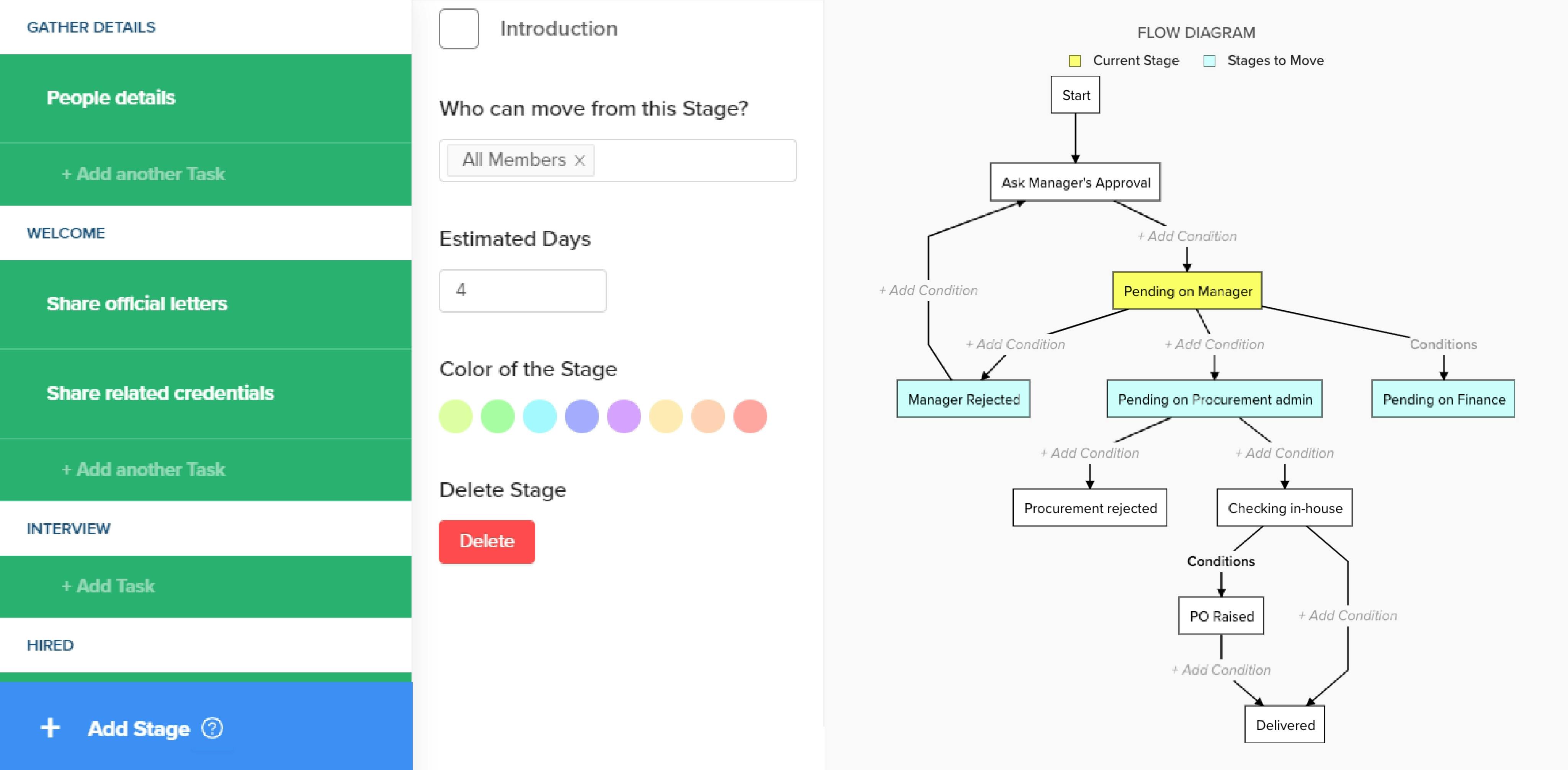 simple workflow designing for processes