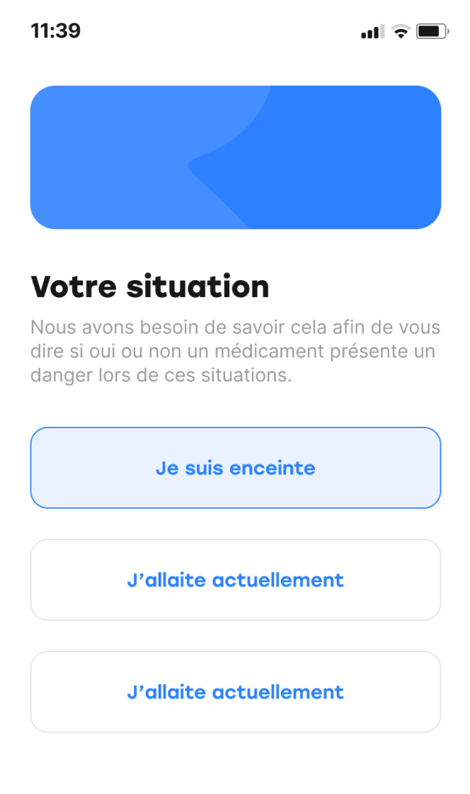 Renseignez vos
informations de santé