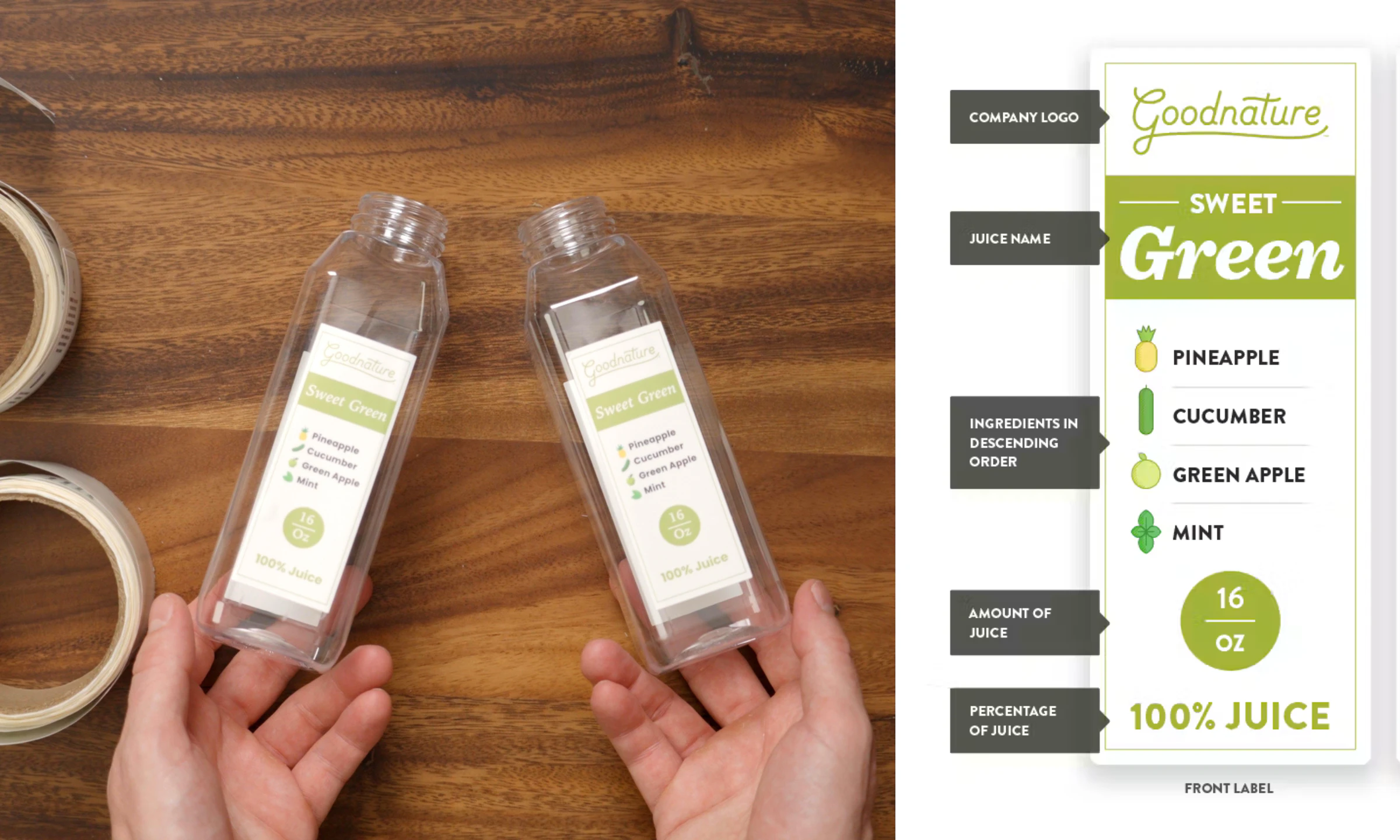 how to design juice bottle labels