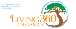 Kelly and Stephanie Brown, Living 360 Organics – Texas logo