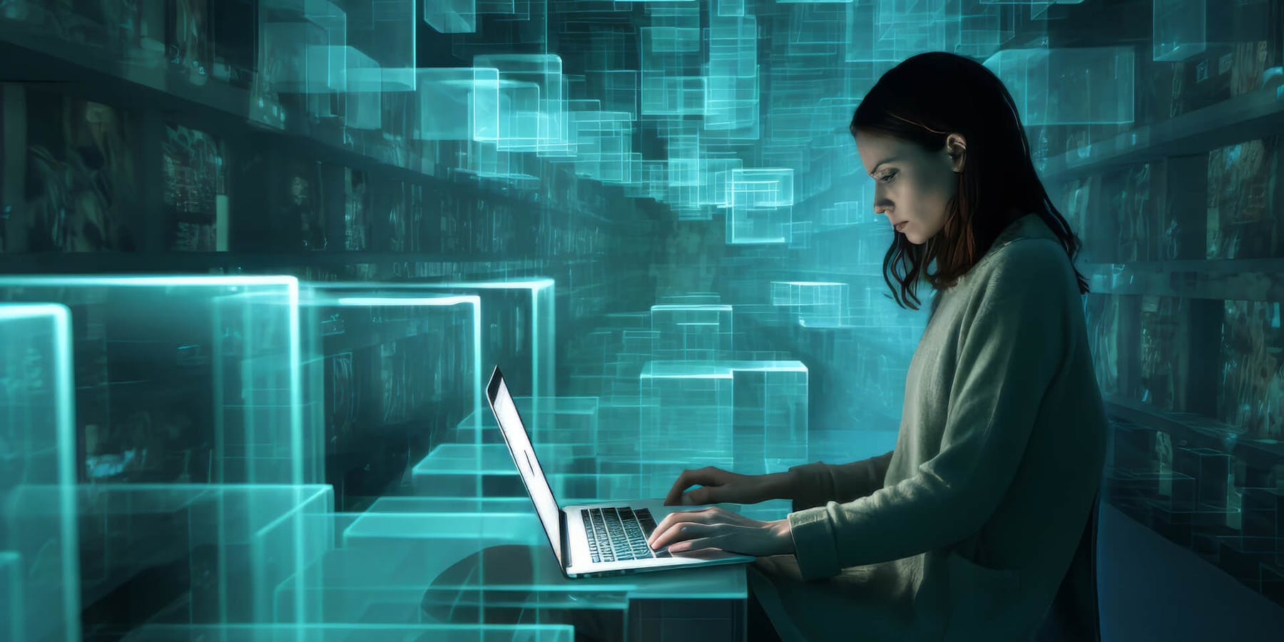 Frau, die als Systemadministratorin arbeitet