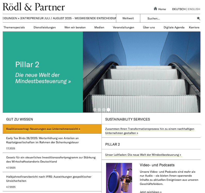 Website Rödl & Partner