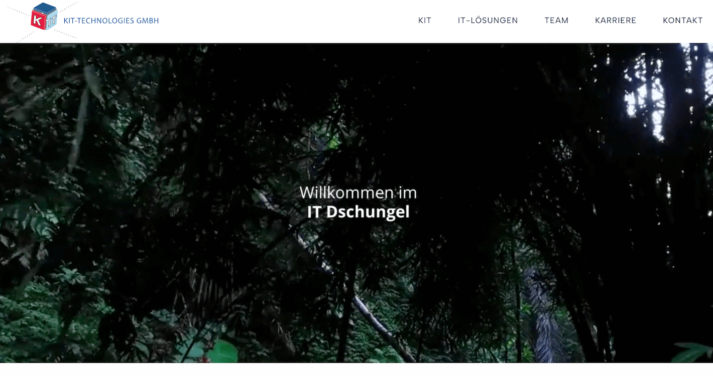 Website der KIT-Technologies GmbH
