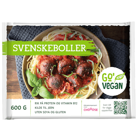 Go'Vegan Svenskeboller 600 g, fryst