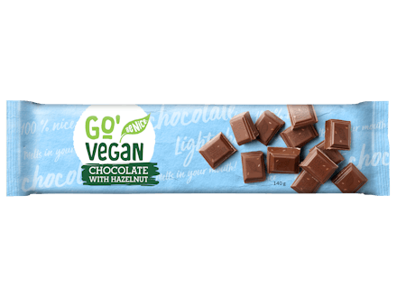 Go'Vegan Sjokolade med hasselnøtter, storplate
