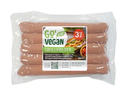 Go’Vegan Grillpølser, 5-pk.