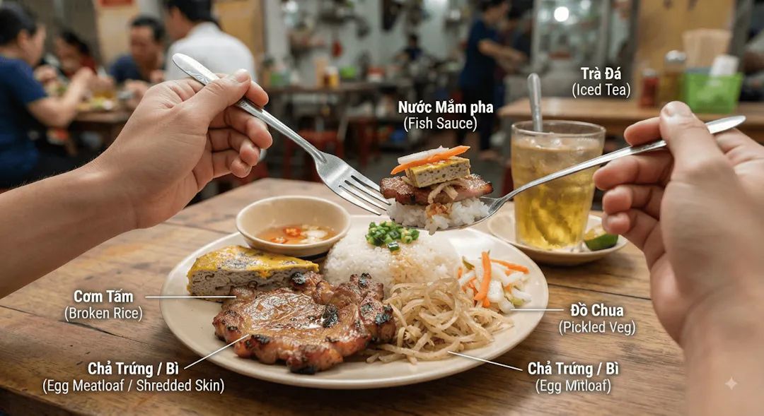 How to Eat Com Tam