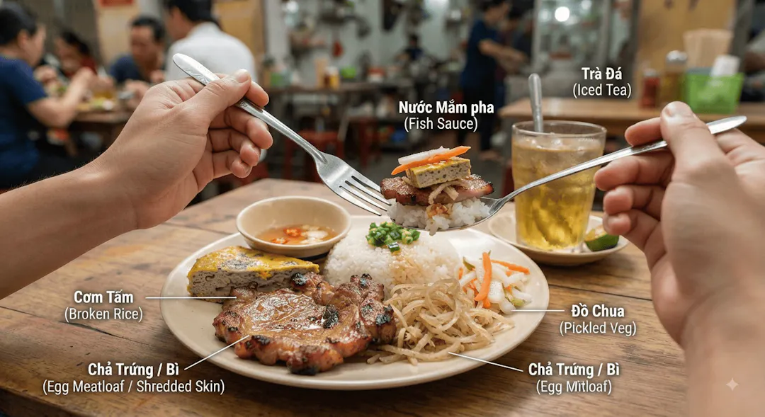 How to Eat Com Tam