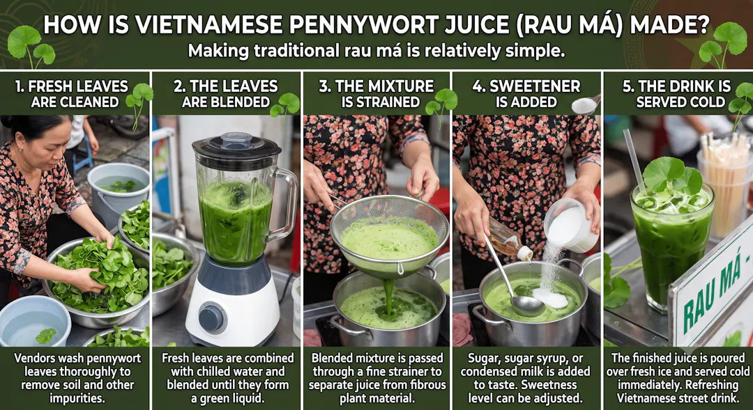 How Is Vietnamese Pennywort Juice Made?