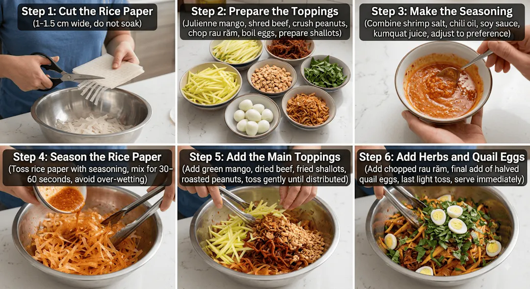 How to Make Banh Trang Tron
