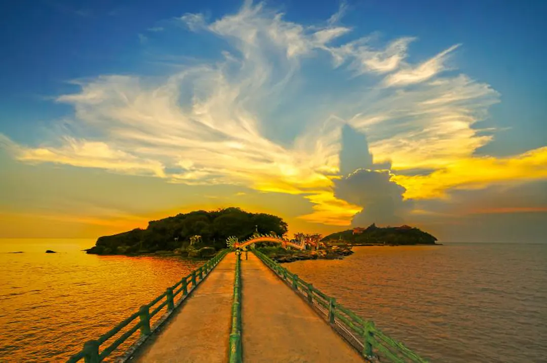 Sunset at the Geographic Landmark