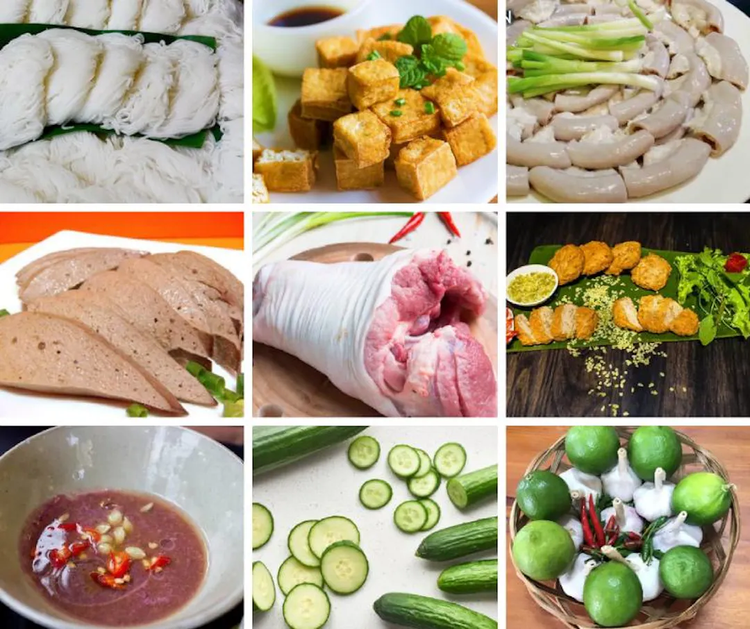 Bun Dau Mam Tom Ingredients
