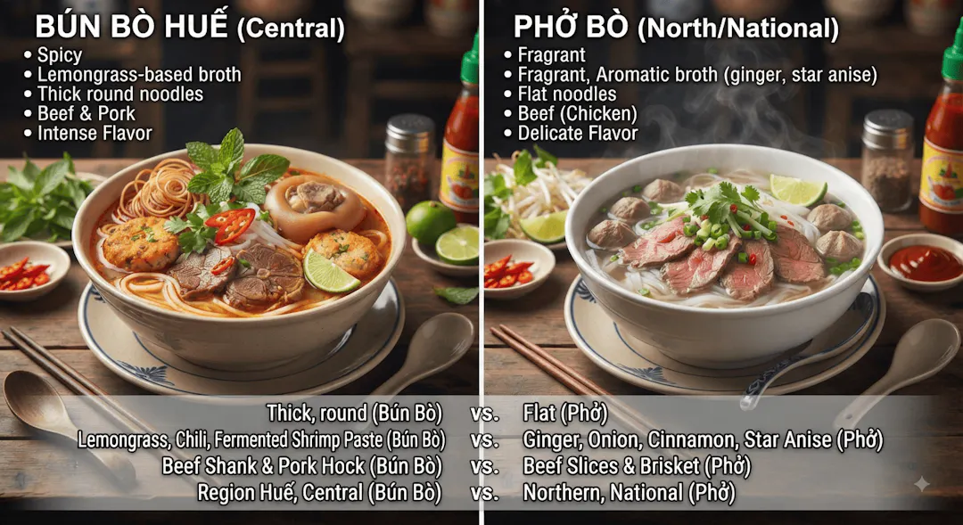 What Makes Bún Bò Huế Different From Phở?