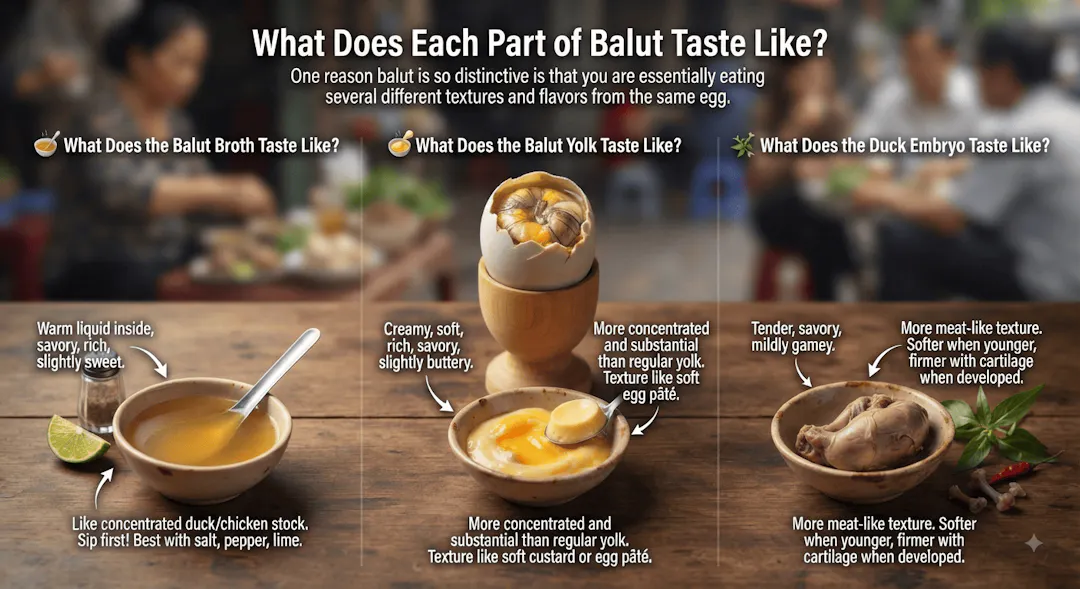 What Does Each Part of Balut Taste Like?