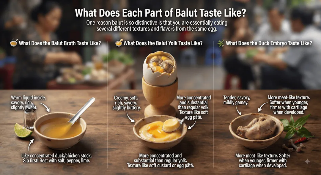 What Does Each Part of Balut Taste Like?