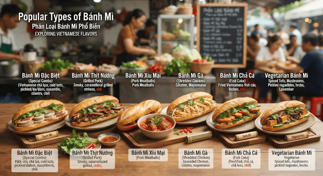 Popular Types of Bánh Mì