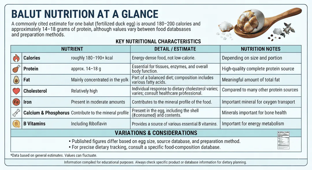 Balut Nutrition Facts