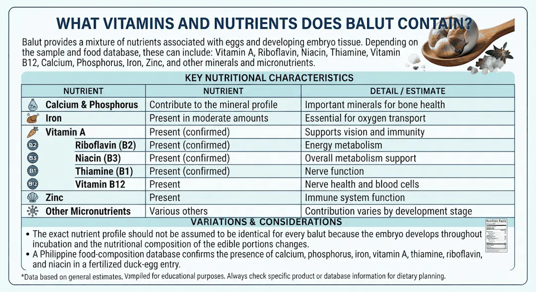 What Vitamins and Nutrients Does Balut Contain?