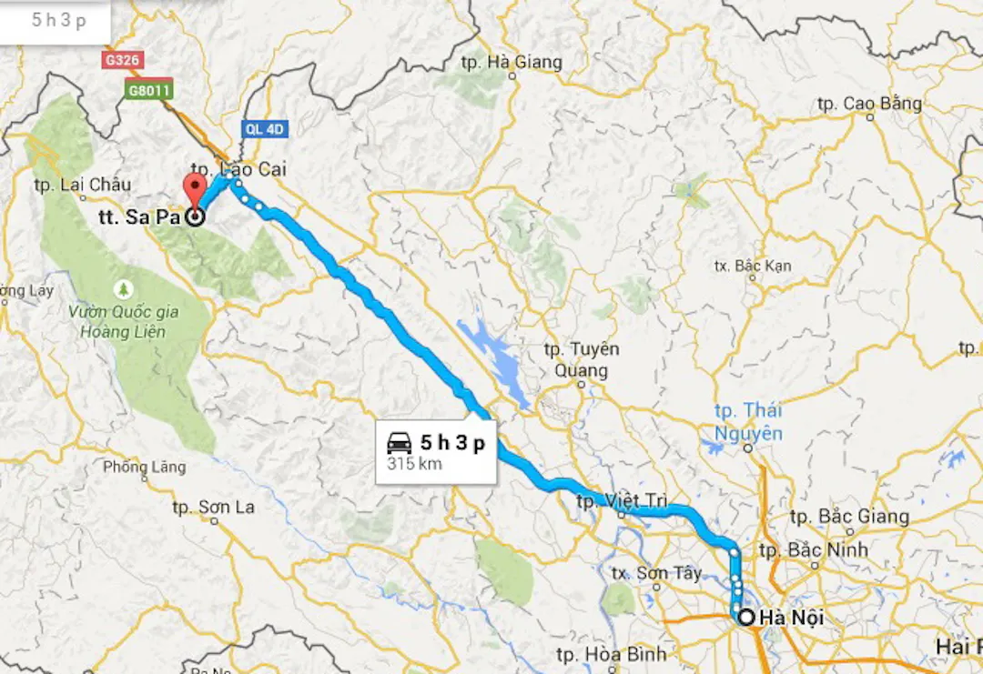 Ha Noi - Lao Cai Routes