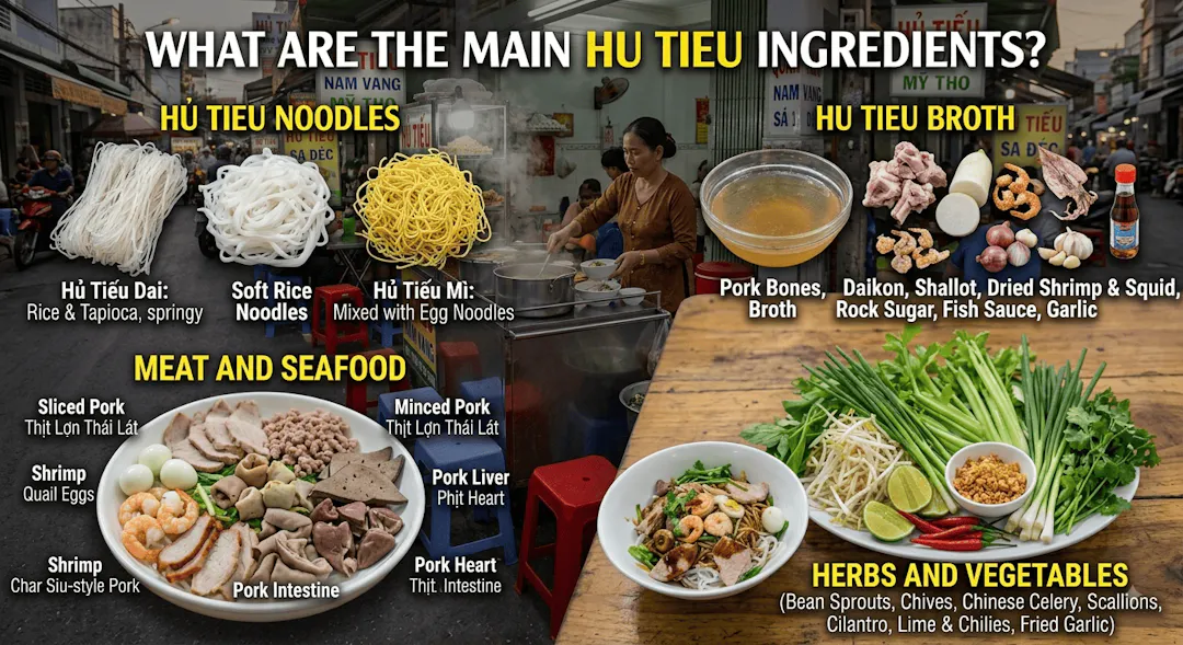What Are the Main Hu Tieu Ingredients?