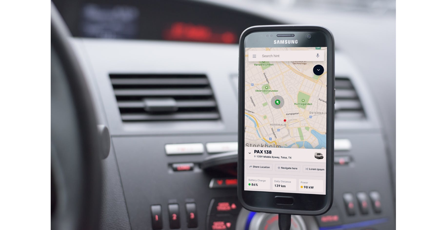 GpsGate's fleet tracking software comes with a mobile app.