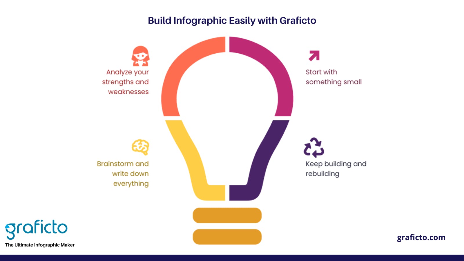 light bulb infographic template