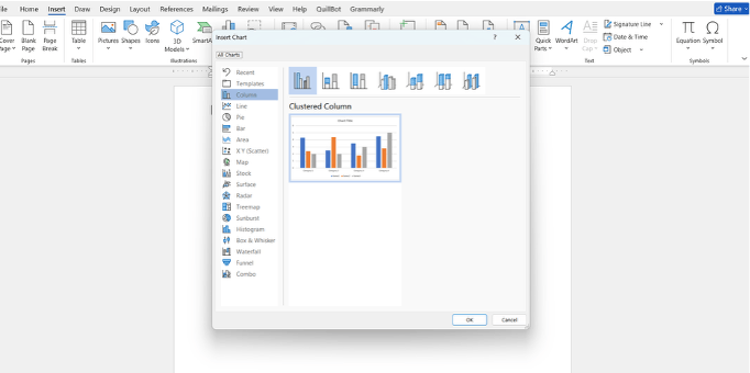 Getting Started with Charts in Word