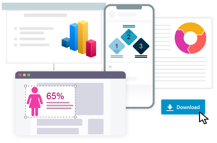Download visuals in high resolution or in SVG vector formats.