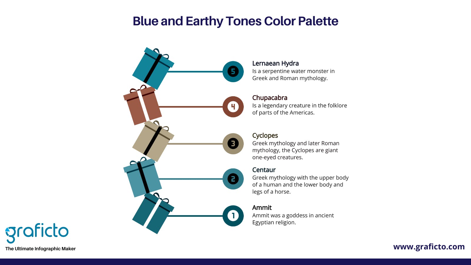 Blue and Earthy Tones graficto Christmas Color Palettes