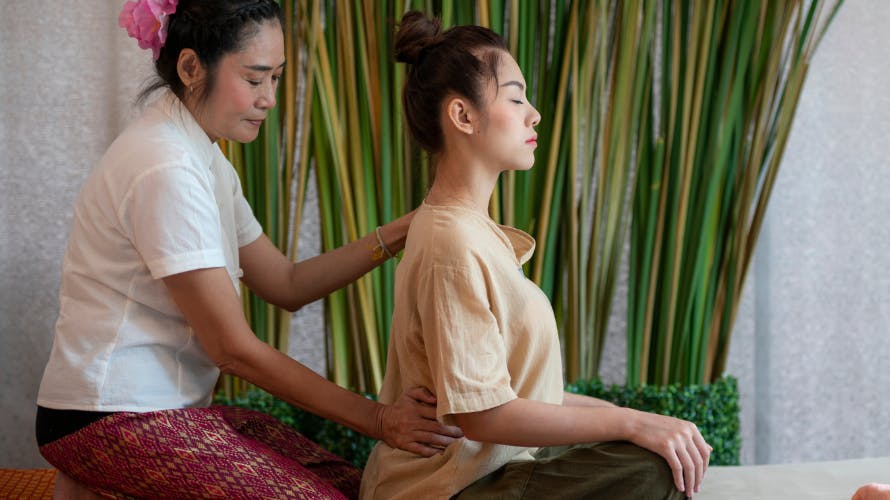 Images of traditional Thai massage