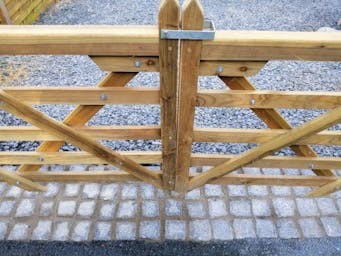 Granite Setts used as edging stones in a gated entrance