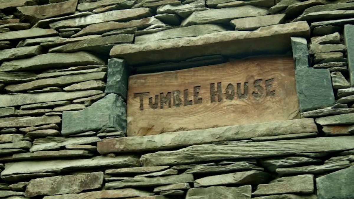 The sign at Tumble House